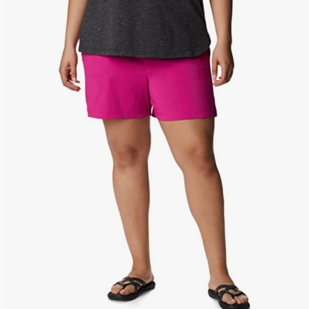 Columbia Women's On The Go Short Wild Fuchsia pink Shorts plus size‎ 1X new